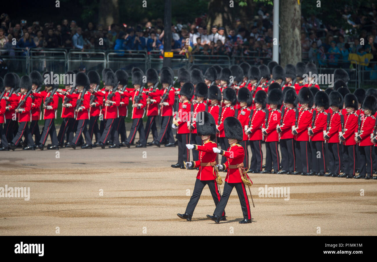 Vom 9. Juni 2018, London, UK. Die Farbe der Preisverleihung in Horse Guards Parade, die Königinnen Geburtstag Parade. Credit: Malcolm Park/Alamy Stockfoto