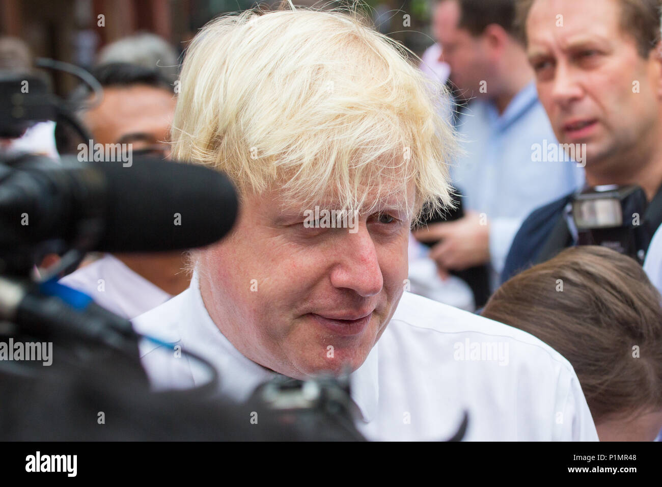 Kuala Lumpur/Malaysia - Dezember 1, 2014: Boris Johnson von der britischen Regierung macht zu einem offiziellen Besuch in Kuala Lumpur, Malaysia. Stockfoto