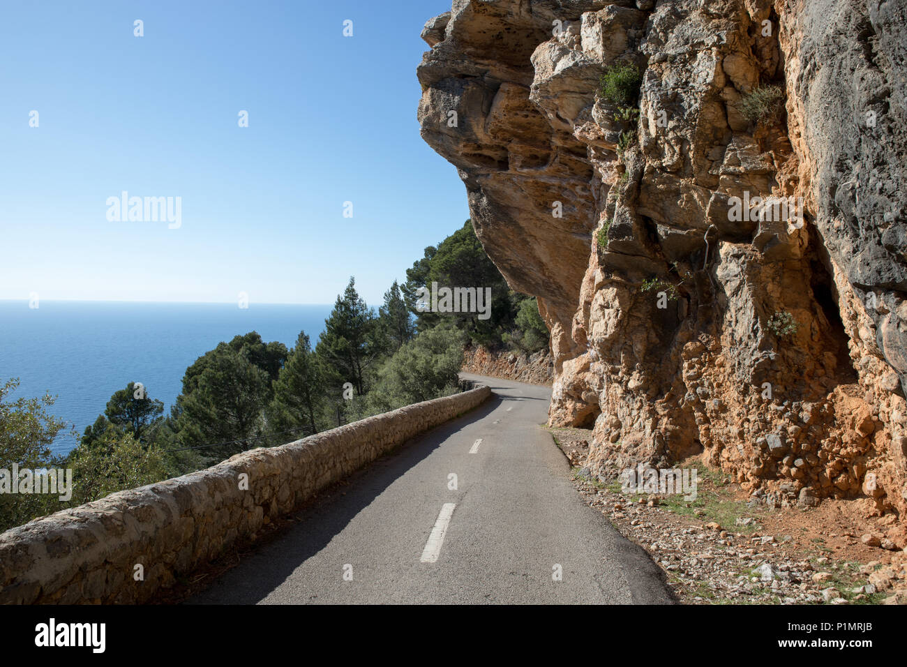Mallorca Mountain Road, Sierra de Tramuntana, Wort Erbe Unescu ab 2011 Stockfoto