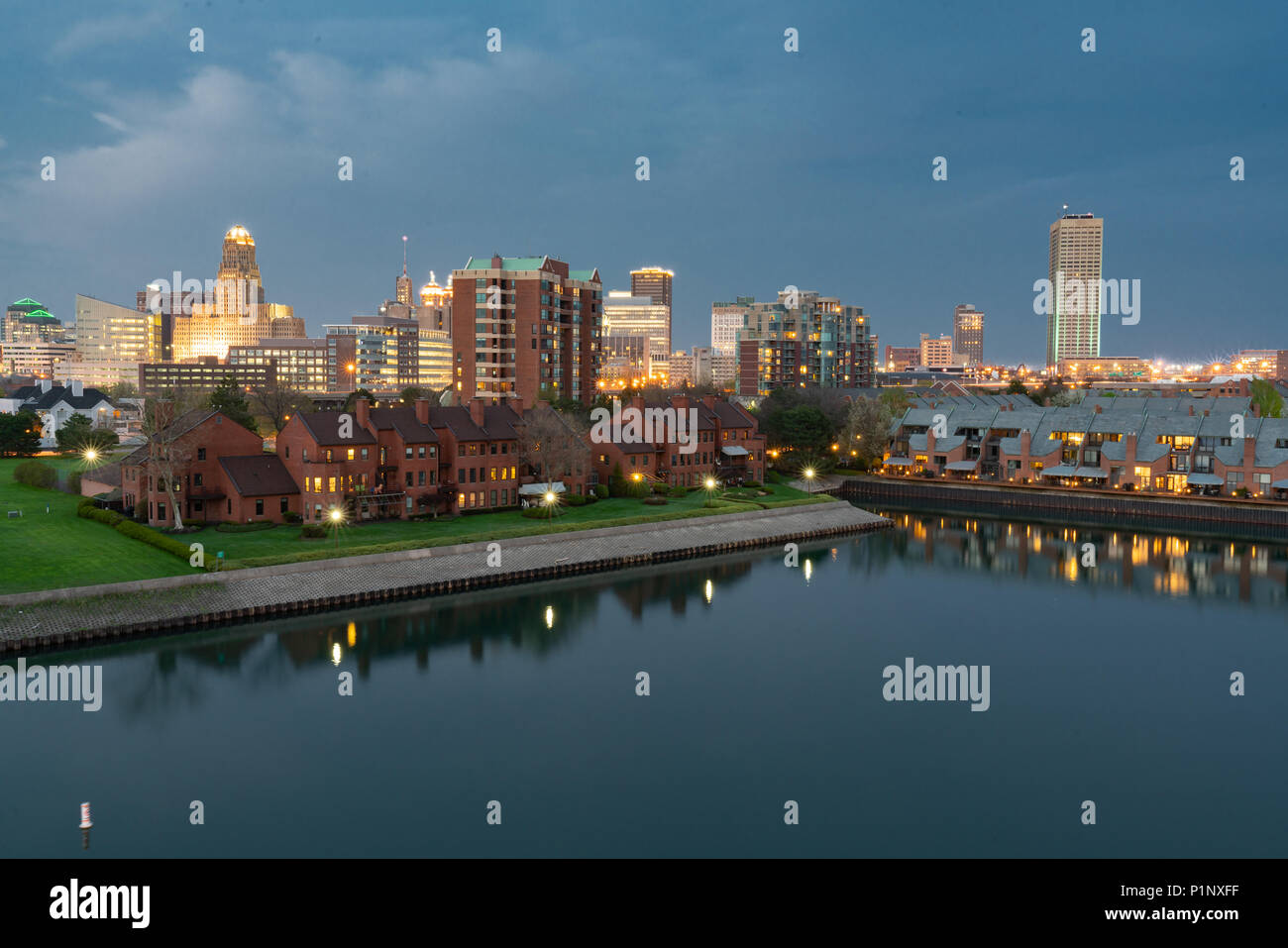 Antenne Skyline von Buffalo New York Stockfoto