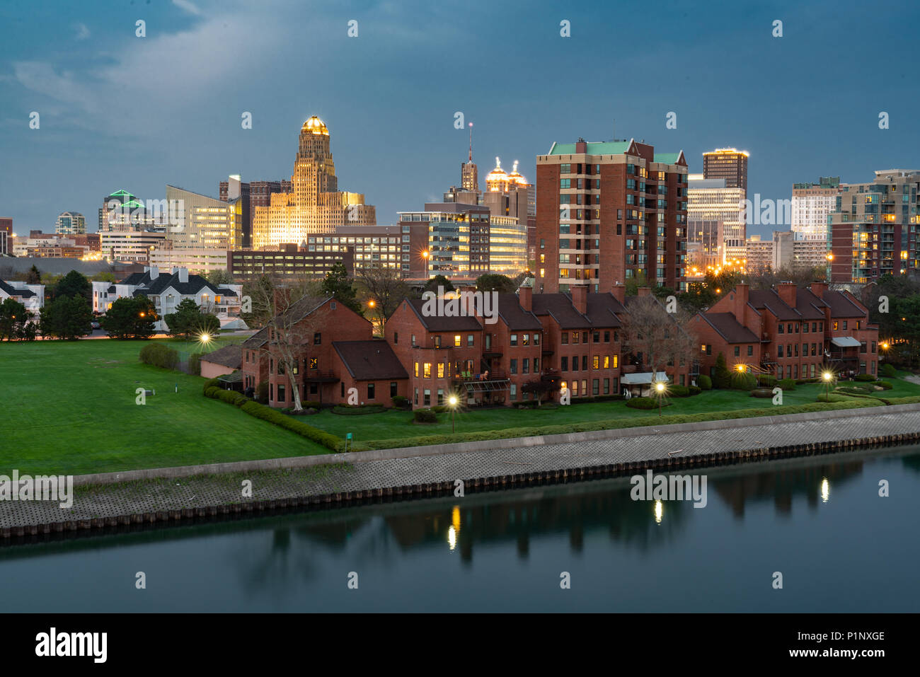 Antenne Skyline von Buffalo New York Stockfoto