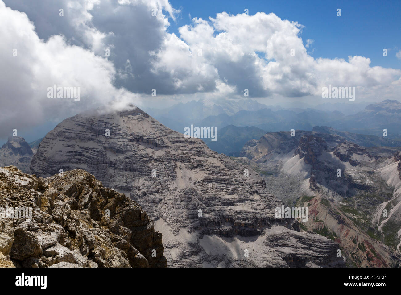 L'Abisso di Tofana vom Gipfel des Mt Tofana, Cortina d'Ampezzo, Italien Stockfoto