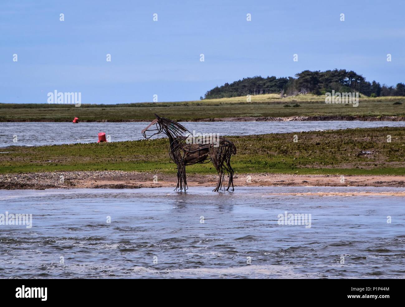 Wells-next-the-Sea Horse Skulptur Stockfoto