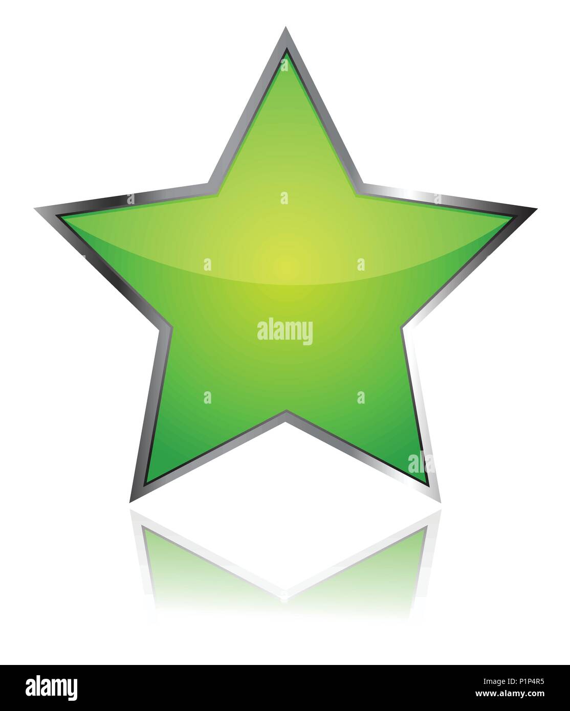 Glas Gruner Stern Symbol Stock Vektorgrafik Alamy