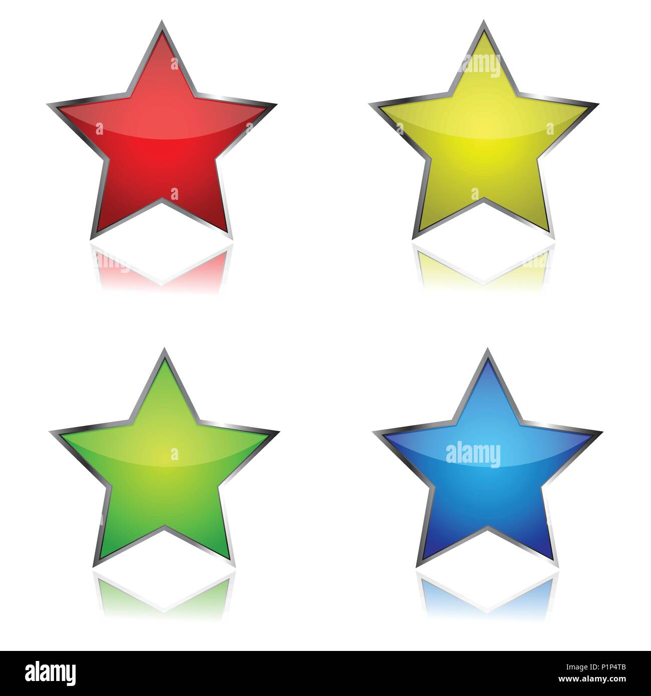 Star Icon Set Stock Vektor