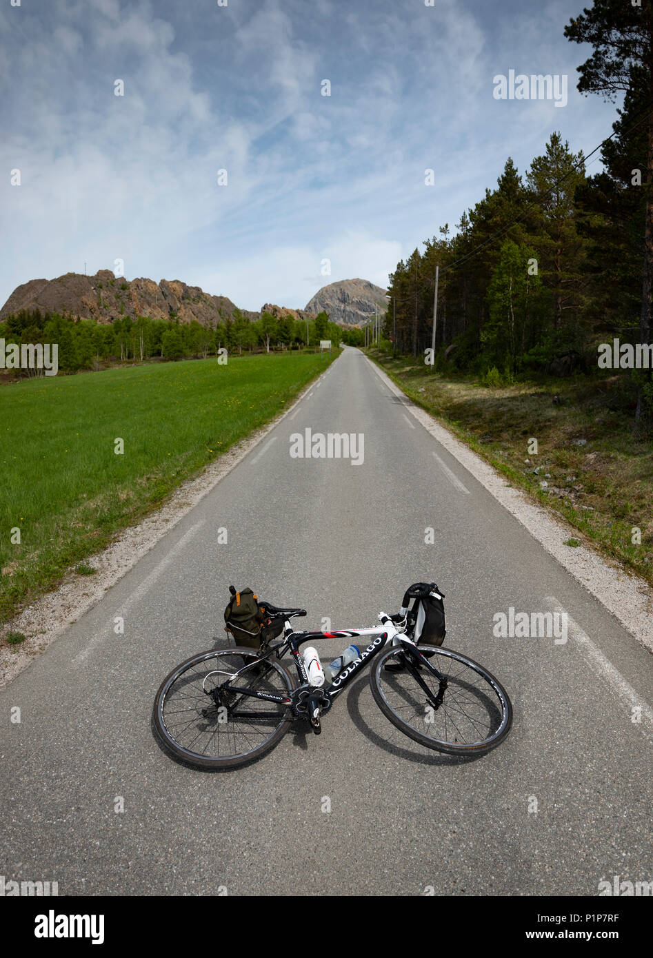 Colnago touring Bike, Leka Island, Norwegen. Stockfoto