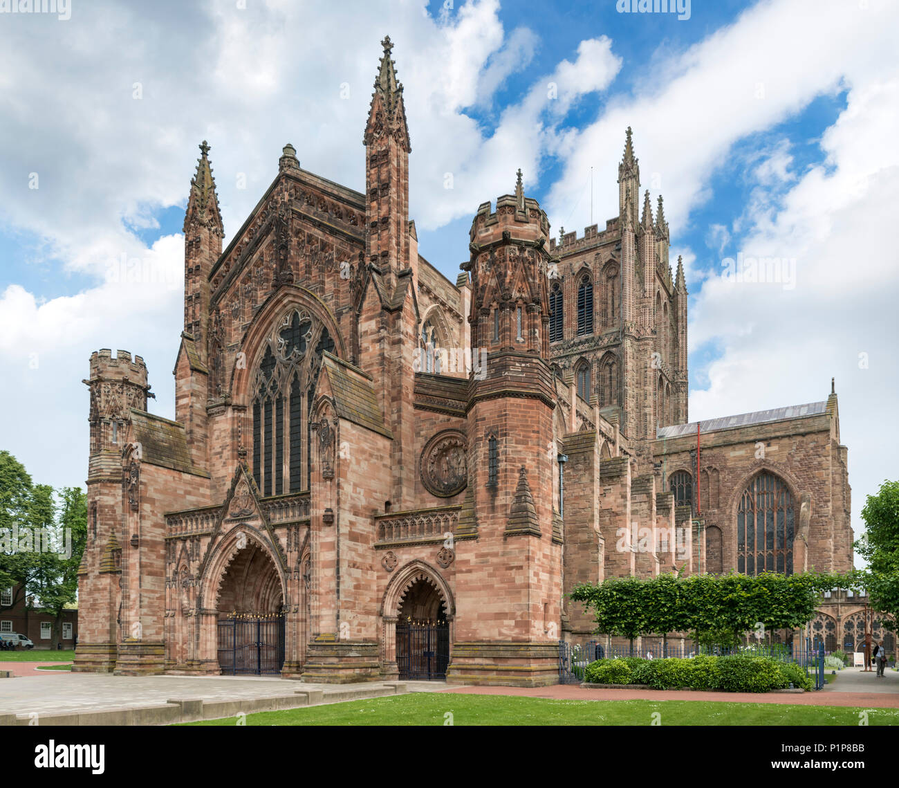 Hereford Kathedrale, Hereford, Herefordshire, England, Vereinigtes Königreich Stockfoto