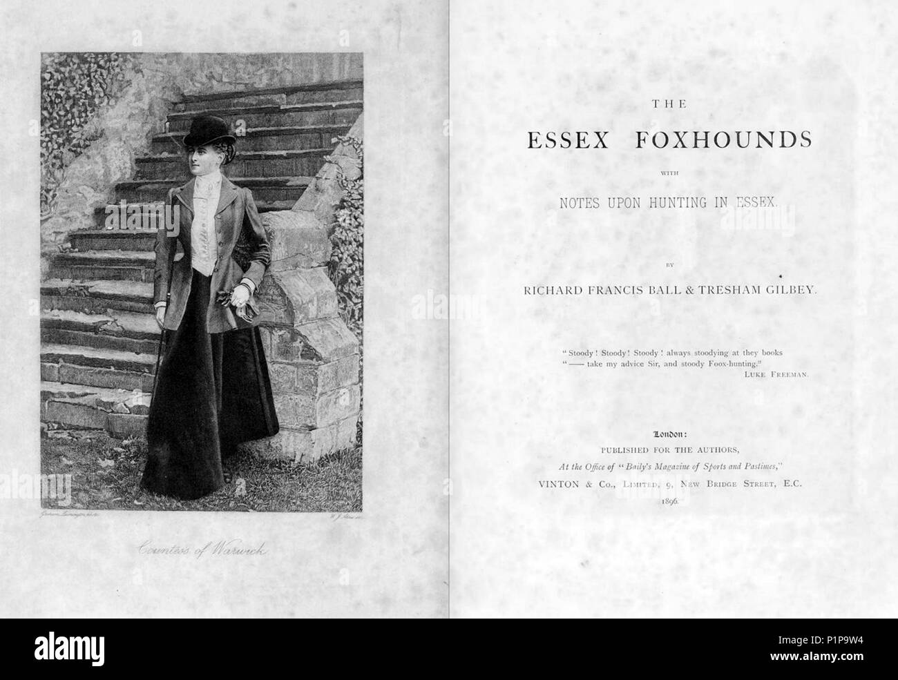 "Die Essex Foxhounds mit Hinweisen auf die Jagd In Essex' S. 000 - Daisy Greville, Gräfin von Warwick Stockfoto