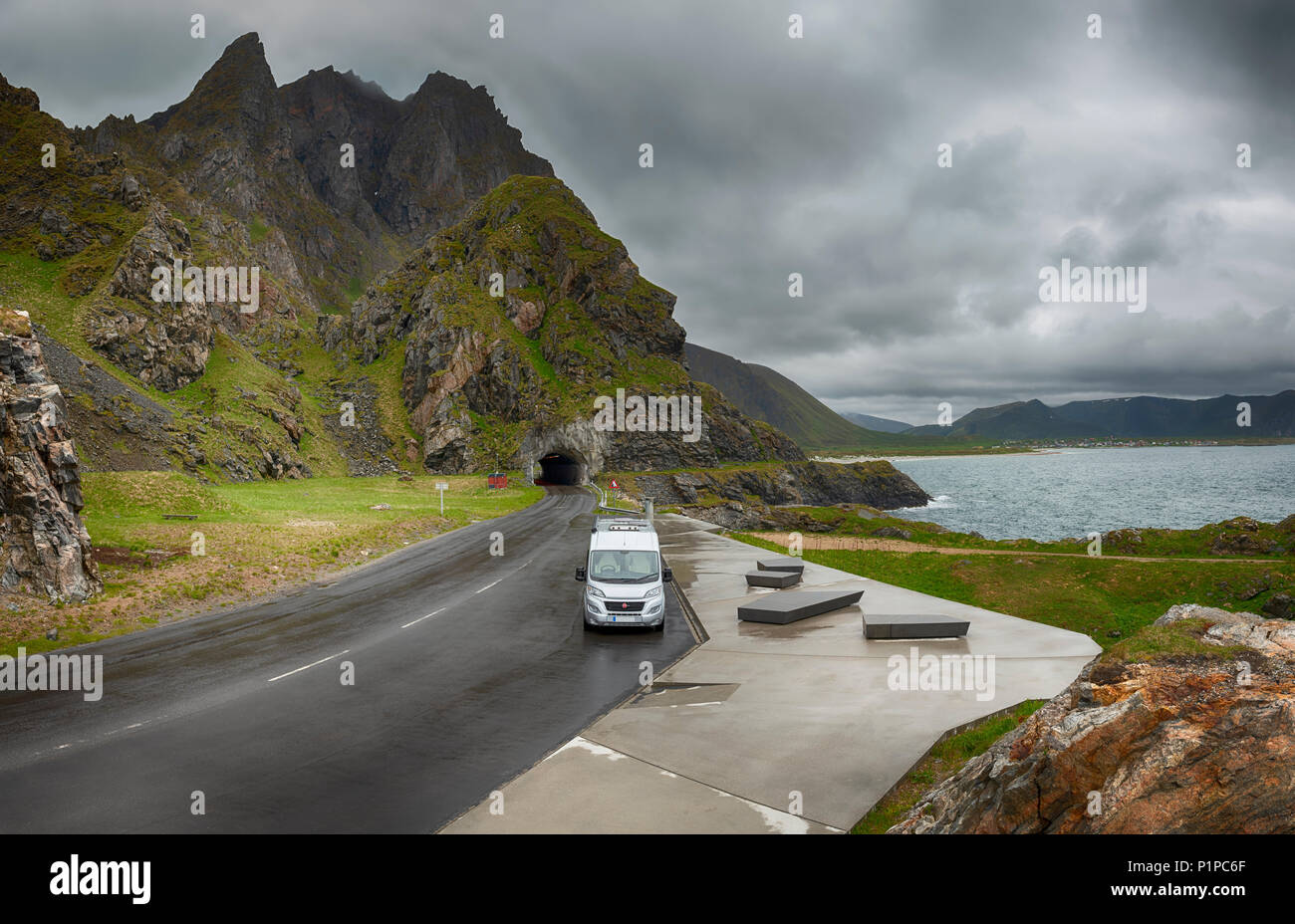 Burstner Citycar Serie 600 in Norwegen Stockfoto