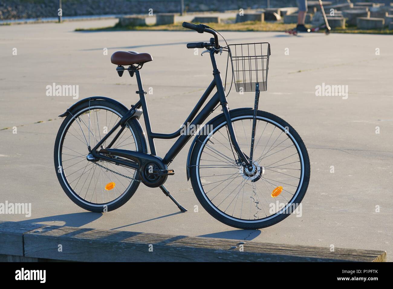 Fahrrad auf ein Quadrat Stockfoto