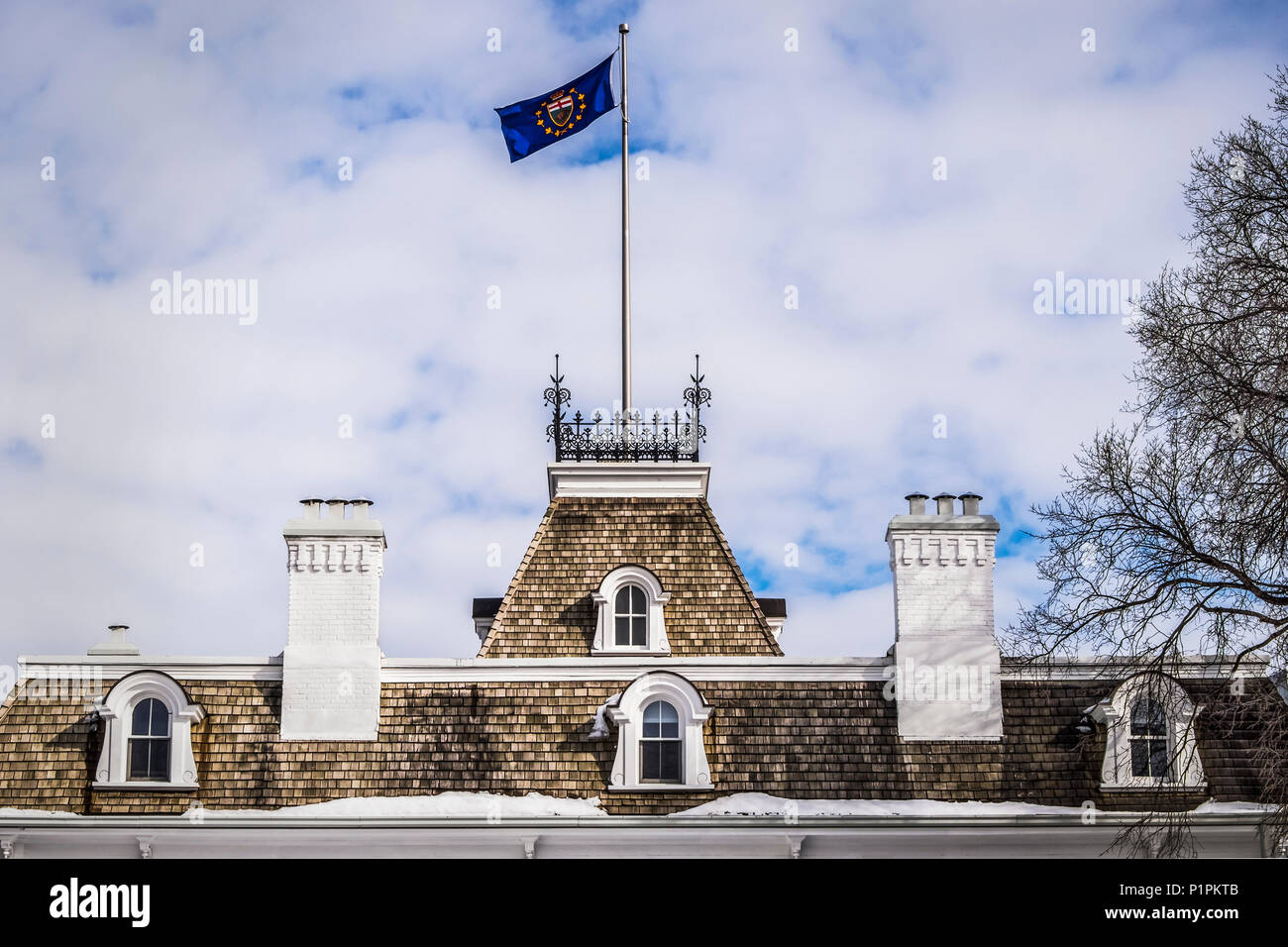 Das Government House, die historische Residenz des Vizegouverneurs von Manitoba, Winnipeg, Manitoba, Kanada Stockfoto