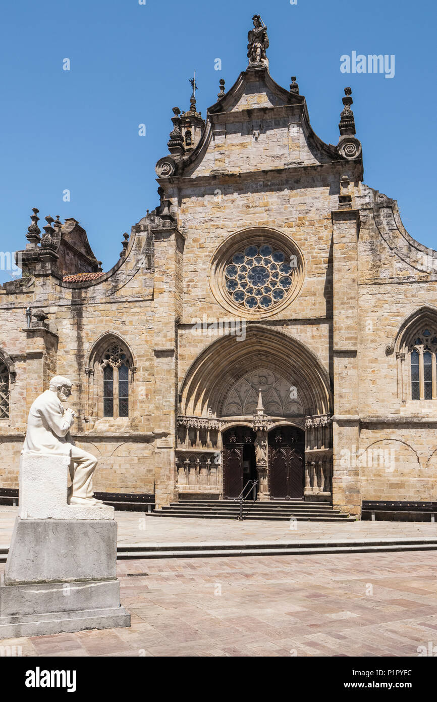 Kathedrale Iglesia de San Severino; Balmaseda, Vizcaya, Pais Vasco, Spanien Stockfoto