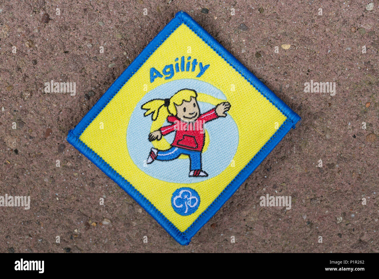 Agility Girl Guide/Brownies Abzeichen Stockfoto