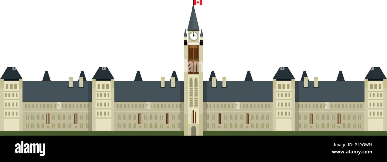 Kanadische Parlament Gebäude Symbol Vektor illustration Design Stock Vektor