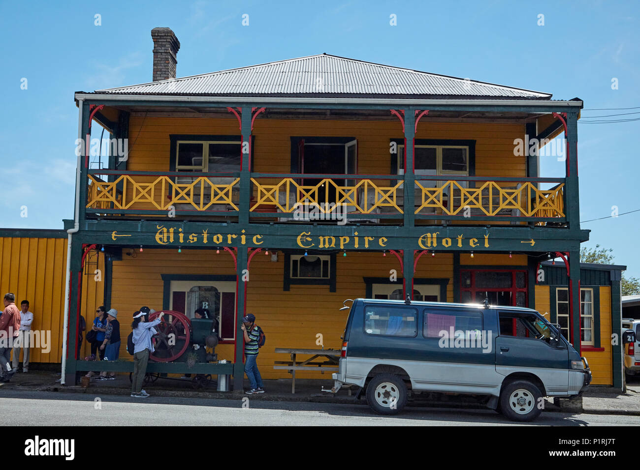 Historische Empire Hotel, Ross, West Coast, Südinsel, Neuseeland Stockfoto