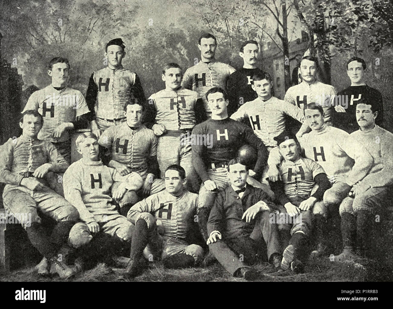 Harvard Football Team, Brooks Team, 1886 Stockfoto