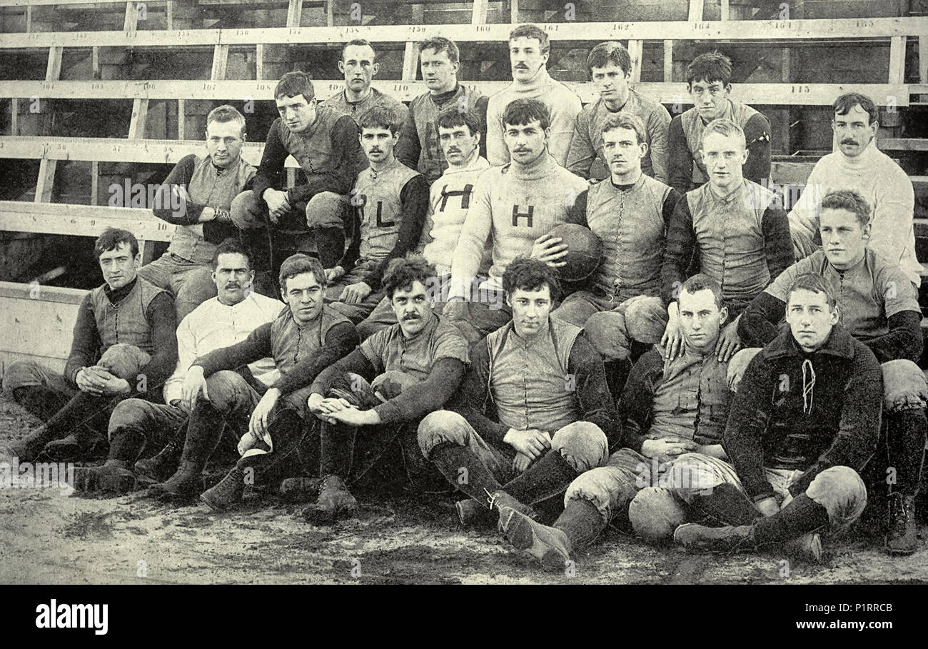 Die Harvard Football Team, 1890 Stockfoto