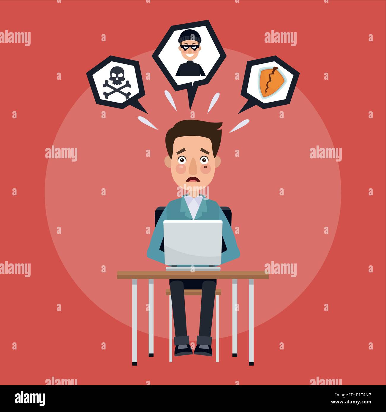 Hacker und Sicherheitssystem Alamy