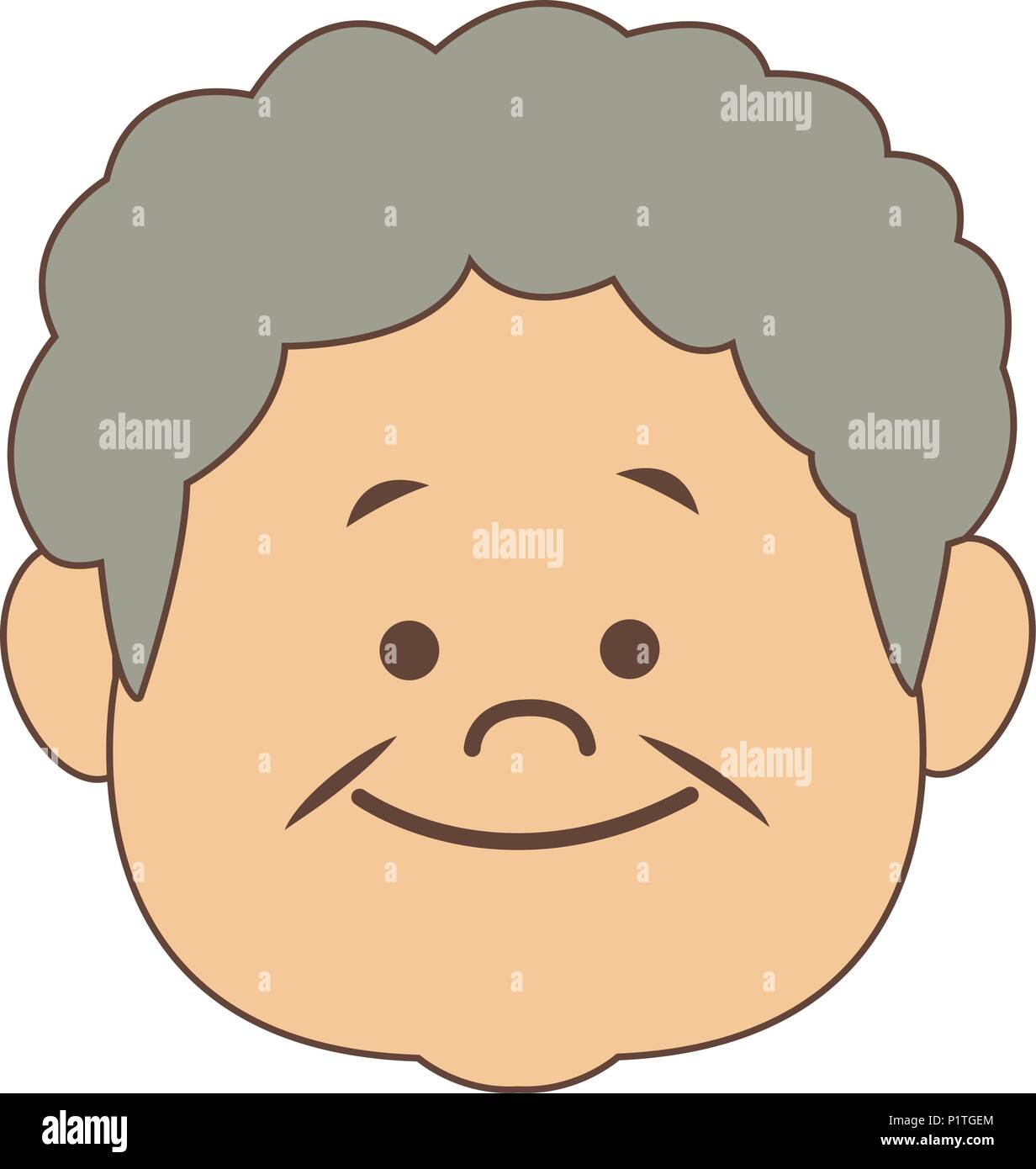 Cute Grossvater Gesicht Cartoon Stock Vektorgrafik Alamy