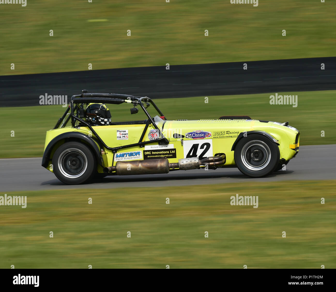 Richard Carter, Caterham R300, Offene Serie, CSCC, Snetterton Rennstrecke, Snetterton, Norfolk, England, Samstag, 7. April 2018. Klassische Spor Stockfoto