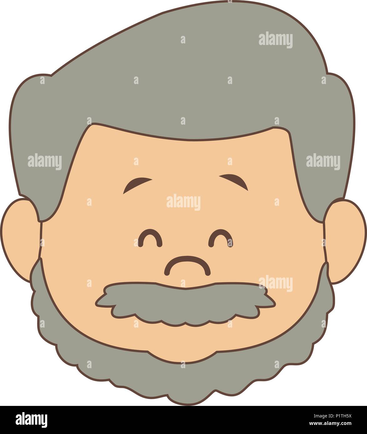 Cut Grossvater Gesicht Cartoon Stock Vektorgrafik Alamy