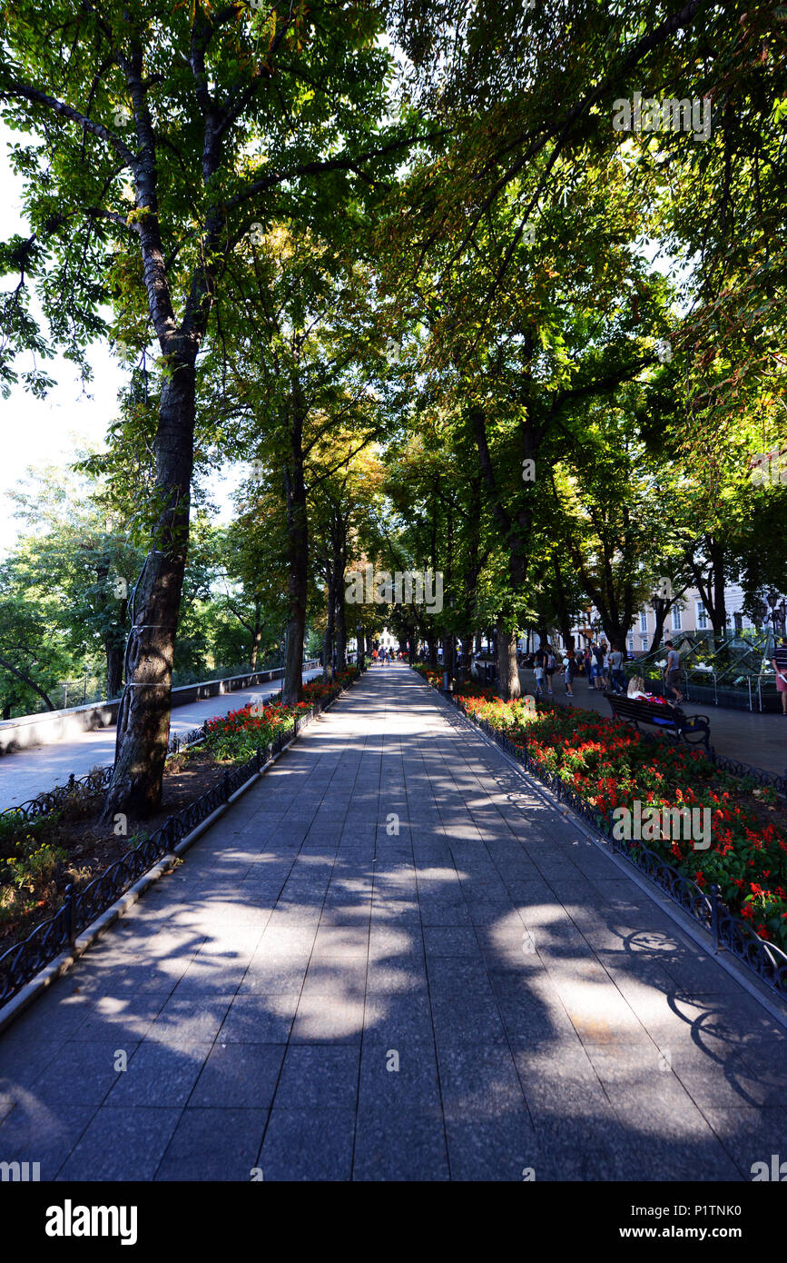 Primorski Boulevard in Odessa, Ukraine. Stockfoto