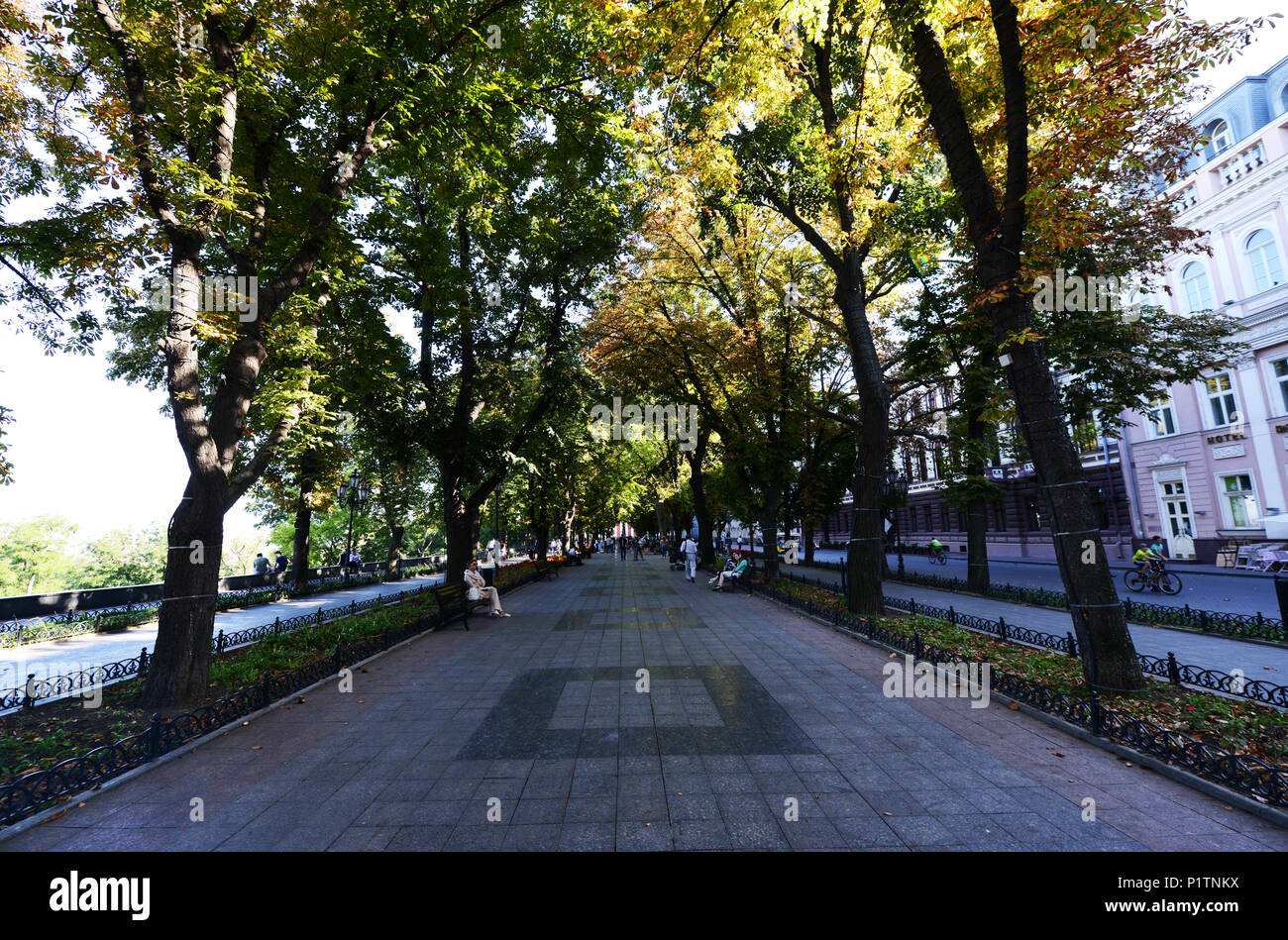 Primorski Boulevard in Odessa, Ukraine. Stockfoto