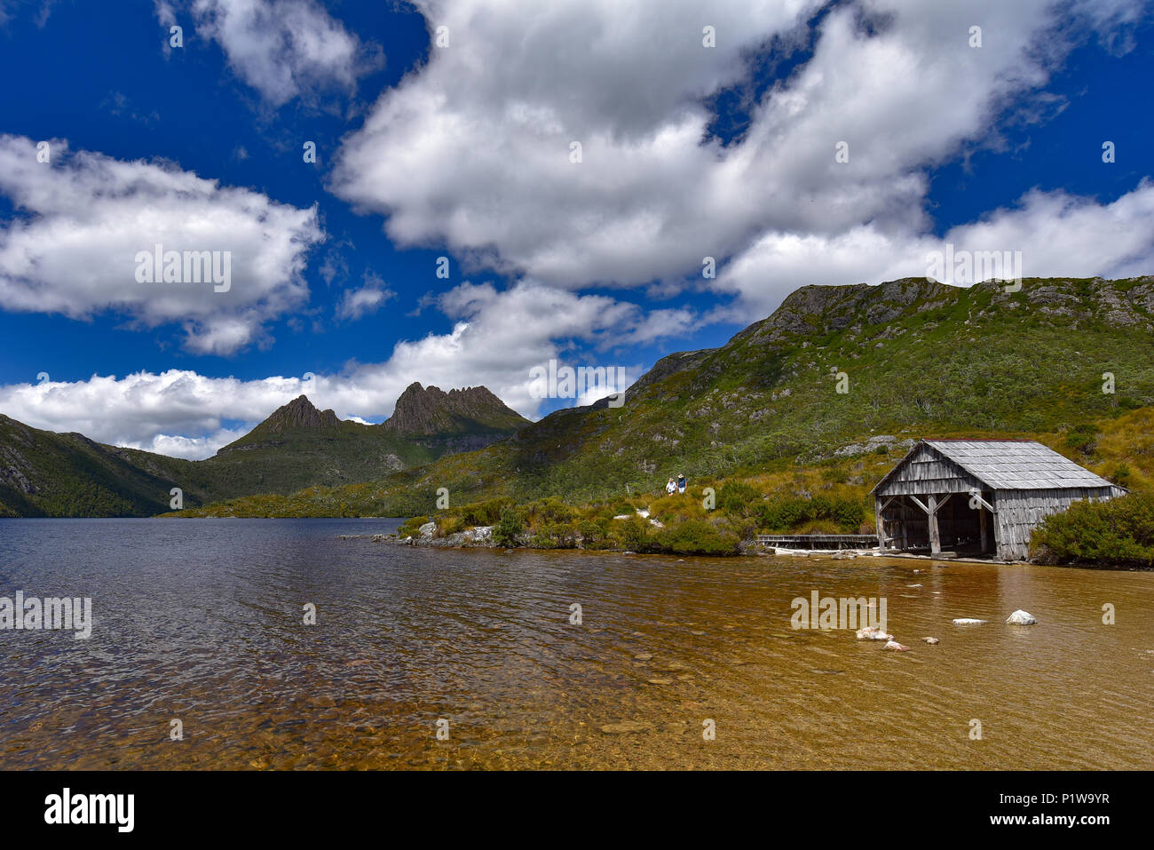 Dove Lake und Cradle Mountain, Tasmanien Stockfoto
