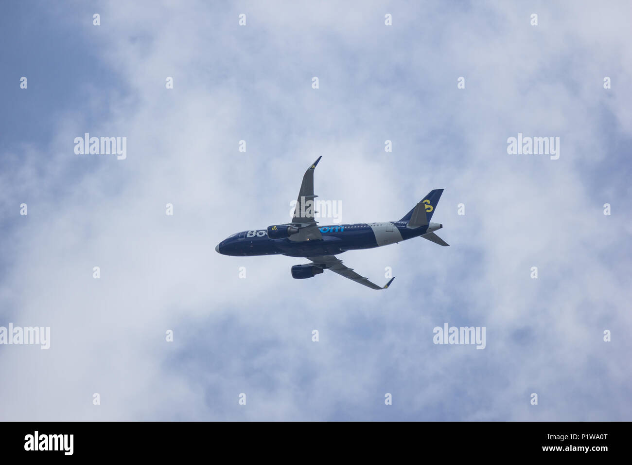 CHIANG MAI, THAILAND - 8. JUNI 2018: B-1602 Airbus A320-200 von Spring Airlines. Von Chiangmai nach Shianghai. Stockfoto