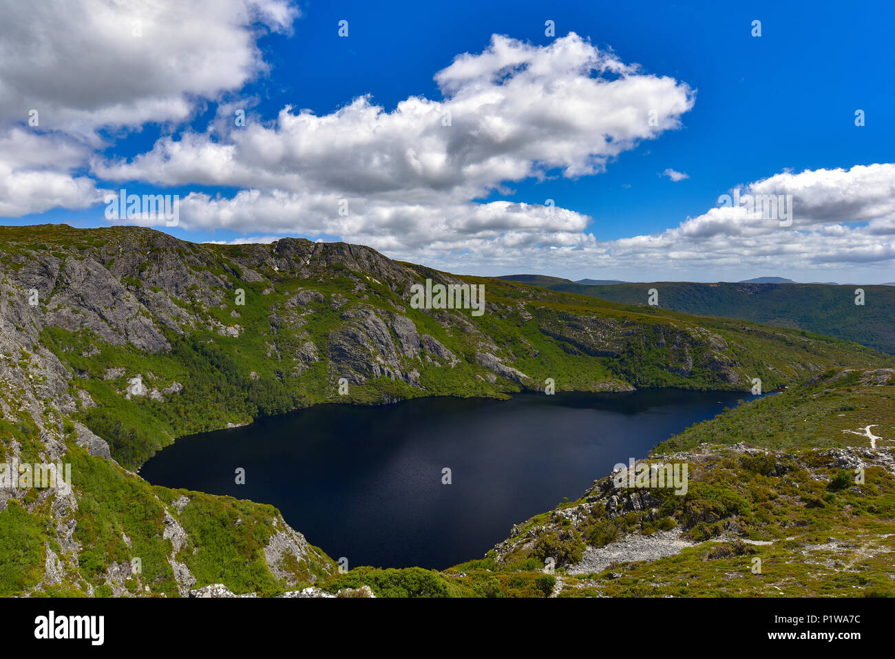 Dove Lake und Cradle Mountain, Tasmanien Stockfoto