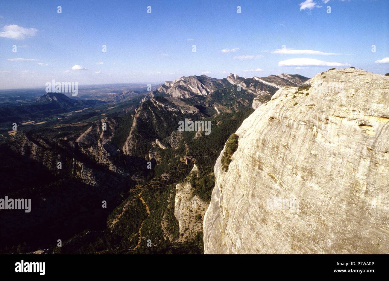 Terra Alta: Roques d'en Benet (Terra Alta); natürliche Hafen der "Ports/Häfen de Tortosa-Beceite/Beseit'. Stockfoto