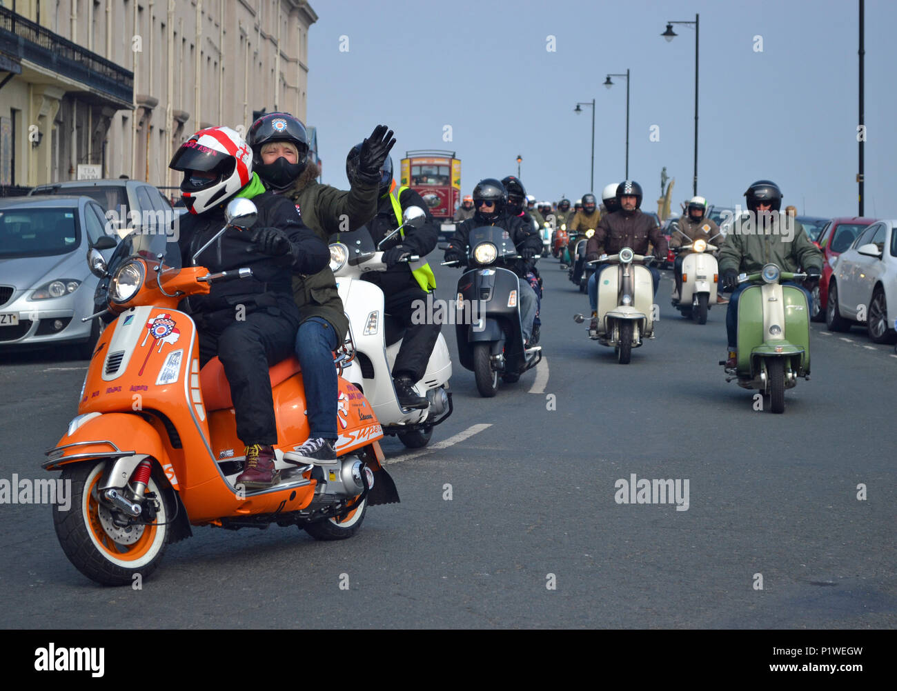 Whitby scooter Rally Stockfoto