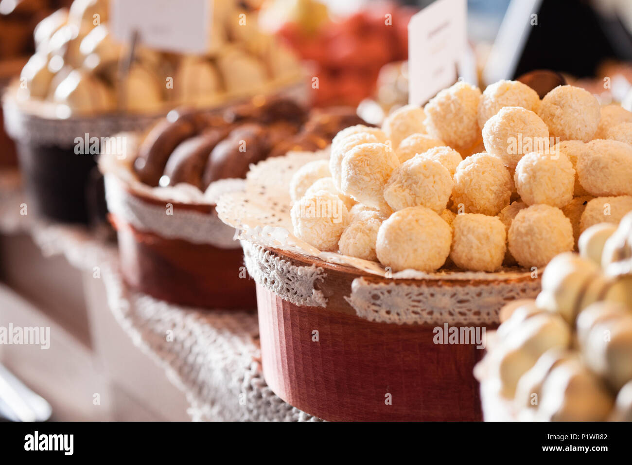 Die Süßigkeiten geben Paradies Vergnügen Stockfoto