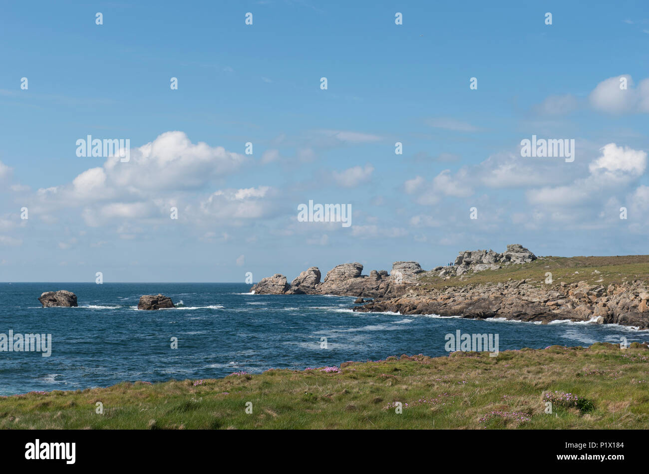 Le Circuit de Tremazan Küste, Porspoder, Finistère, Bretagne, Frankreich. Stockfoto