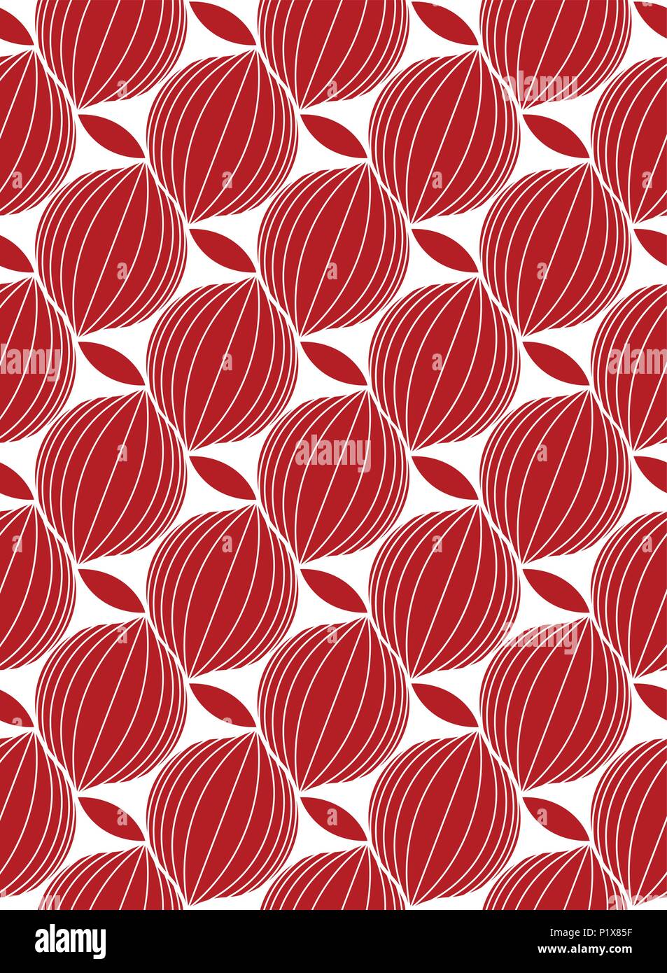 Die nahtlose Vektor abstrakte geometrische einfarbige modernen Muster. Roten und weißen Farben. Stock Vektor