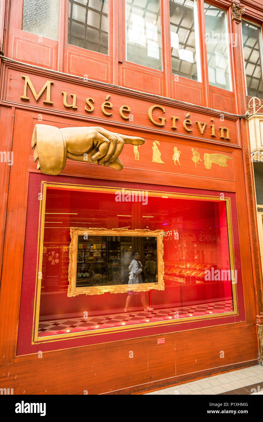 Das Musée Grévin ist ein Wachsfigurenkabinett in Paris, das sich an den Grands Boulevards im 9th. Arrondissement befindet Stockfoto