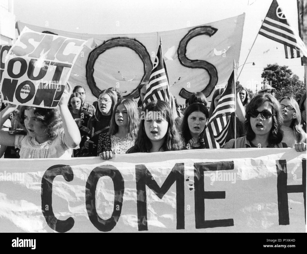 Berkeley in den 60er Jahren Krawallen Stockfoto