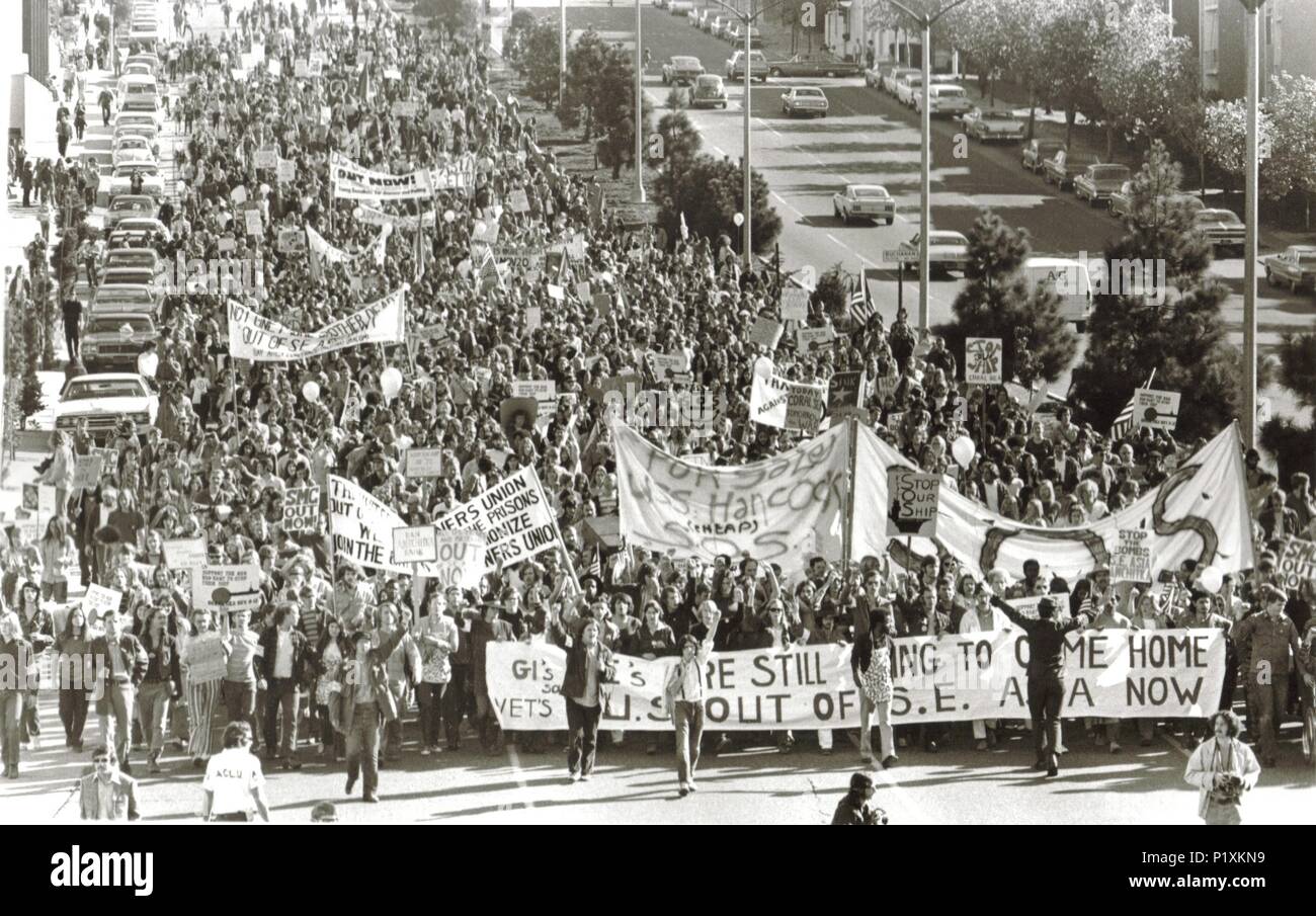 Berkeley in den 60er Jahren Krawallen Stockfoto