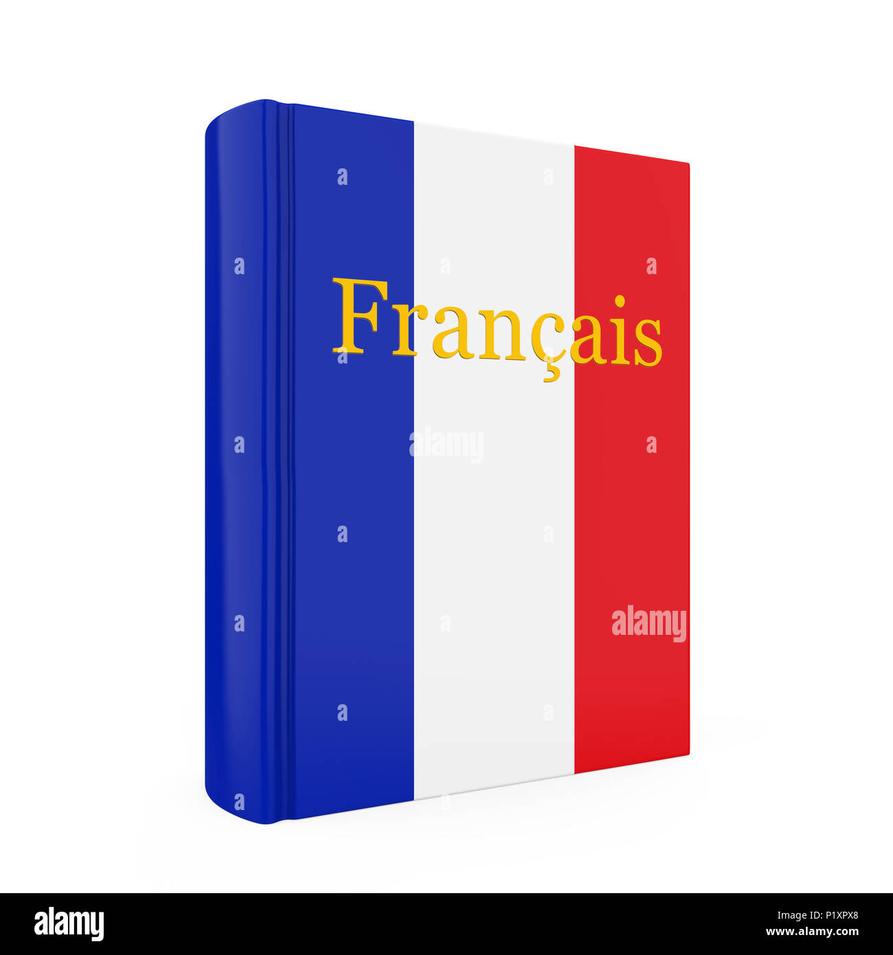 Französisch Wörterbuch Buch isoliert Stockfoto
