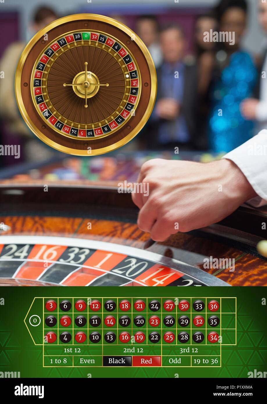 Roulette Spiel im Casino Stockfotografie - Alamy