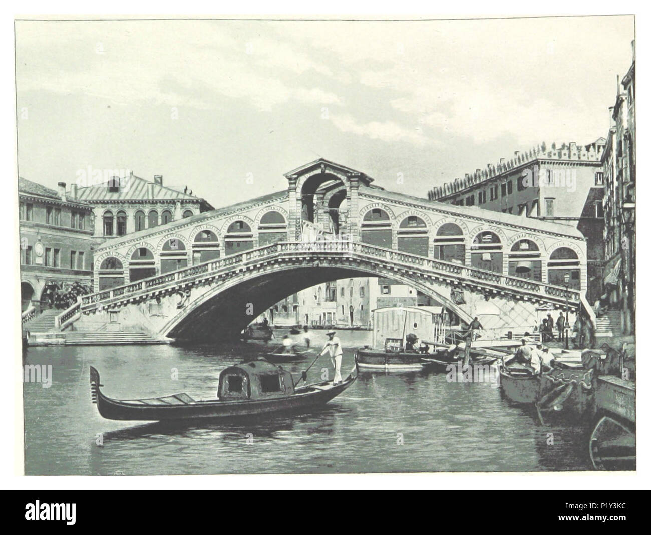 (CLEMENT 1894 Venedig) pg 147 Brücke von der Rialtobrücke. Stockfoto