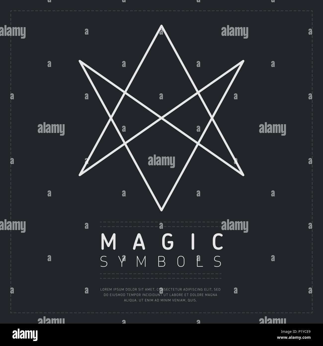 Geformte einfaches Element der Magie Symbol Stock Vektor