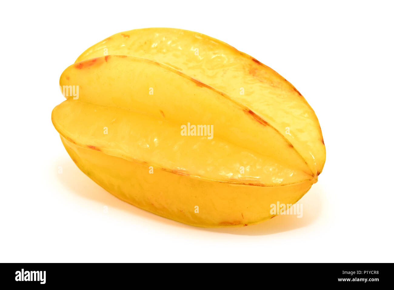 Karambolen Obst isoliert auf weißem Hintergrund Stockfoto