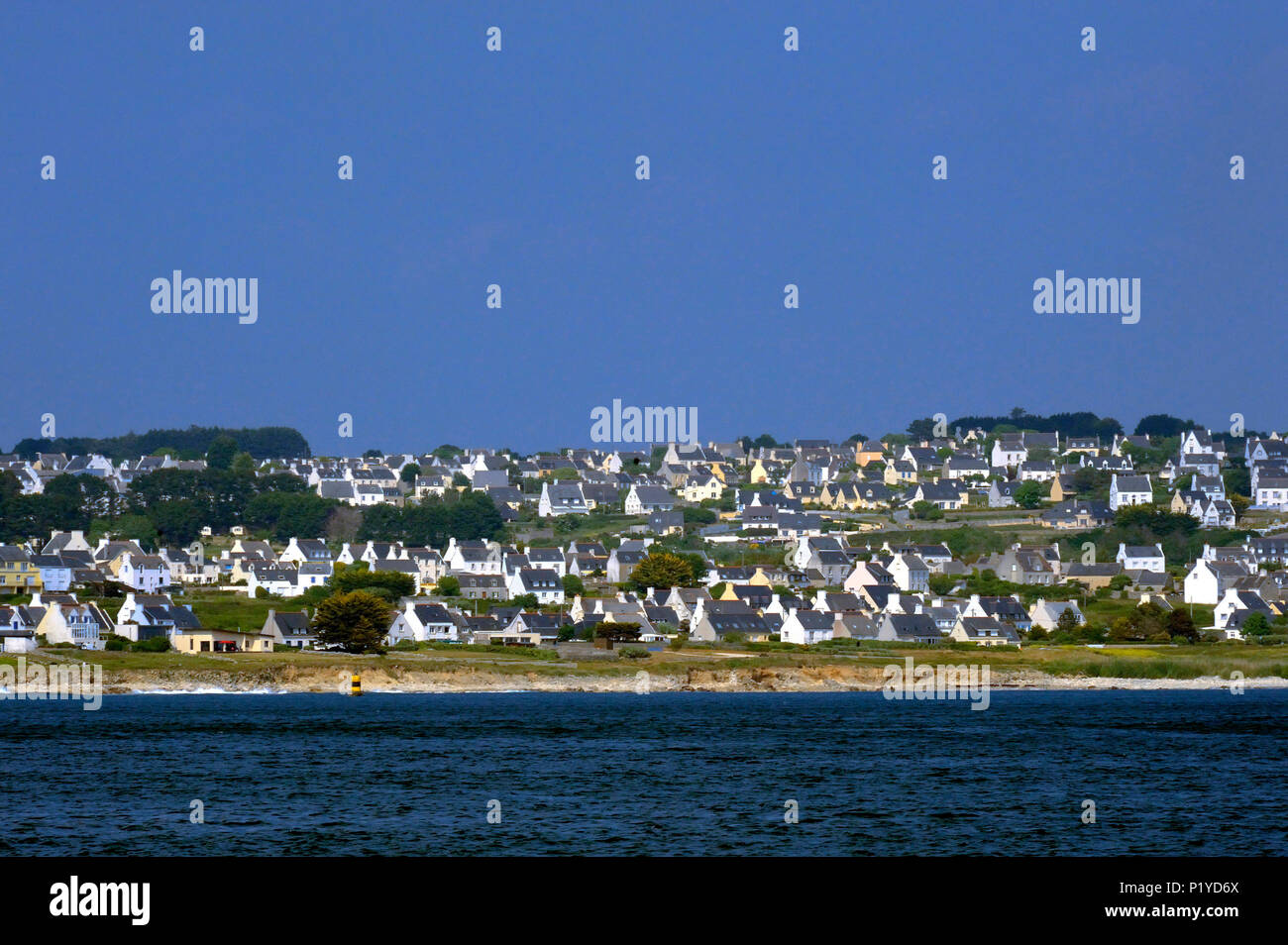 Frankreich Bretagne Finistere Hauser Am Meer Audierne