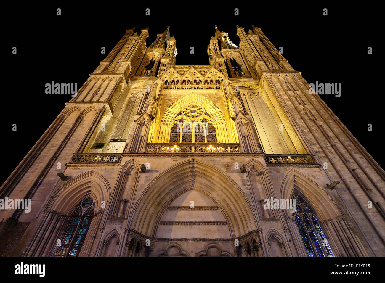 Der Normandie. Manche. Coutances. Weihnachtszeit. Kathedrale. Stockfoto