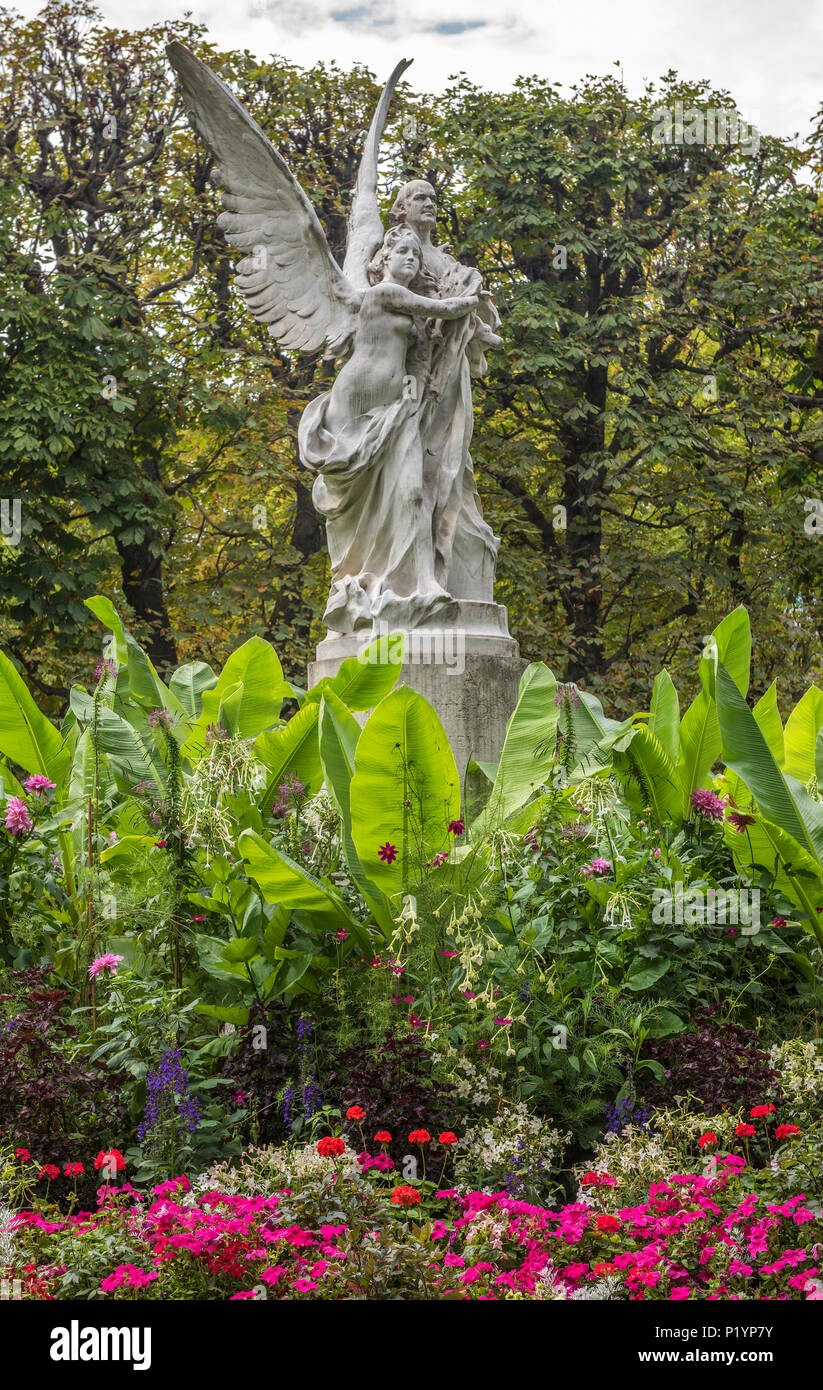 Frankreich, Paris, 6. Bezirk, Jardin du Luxembourg, Statue von Leconte de Lisle Stockfoto