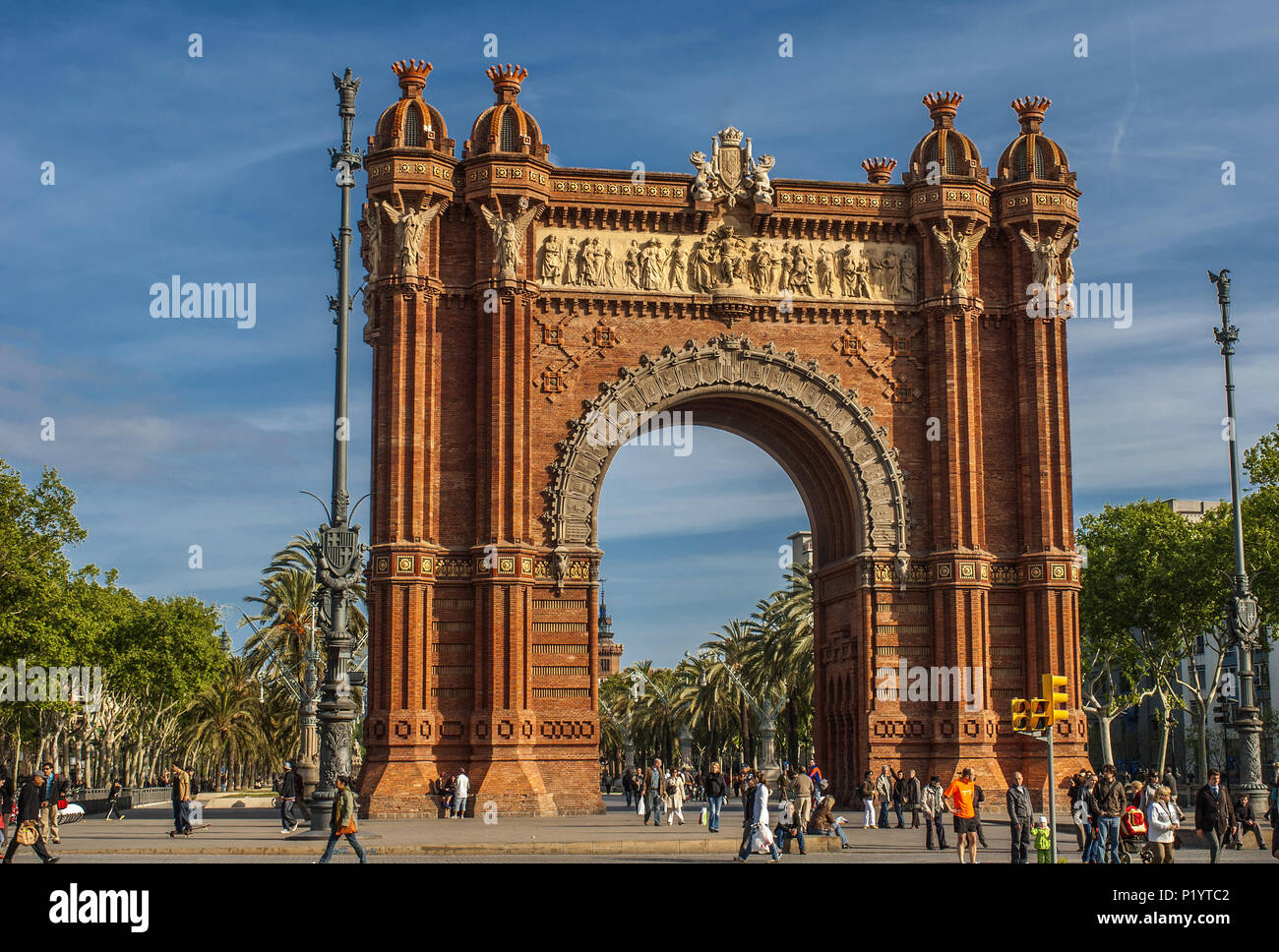 Spanien, Katalonien, Barcelona, Passeig de Lluís Firma, "Arc de Triomf" von Josep Vilaseca i Casanovas Stockfoto