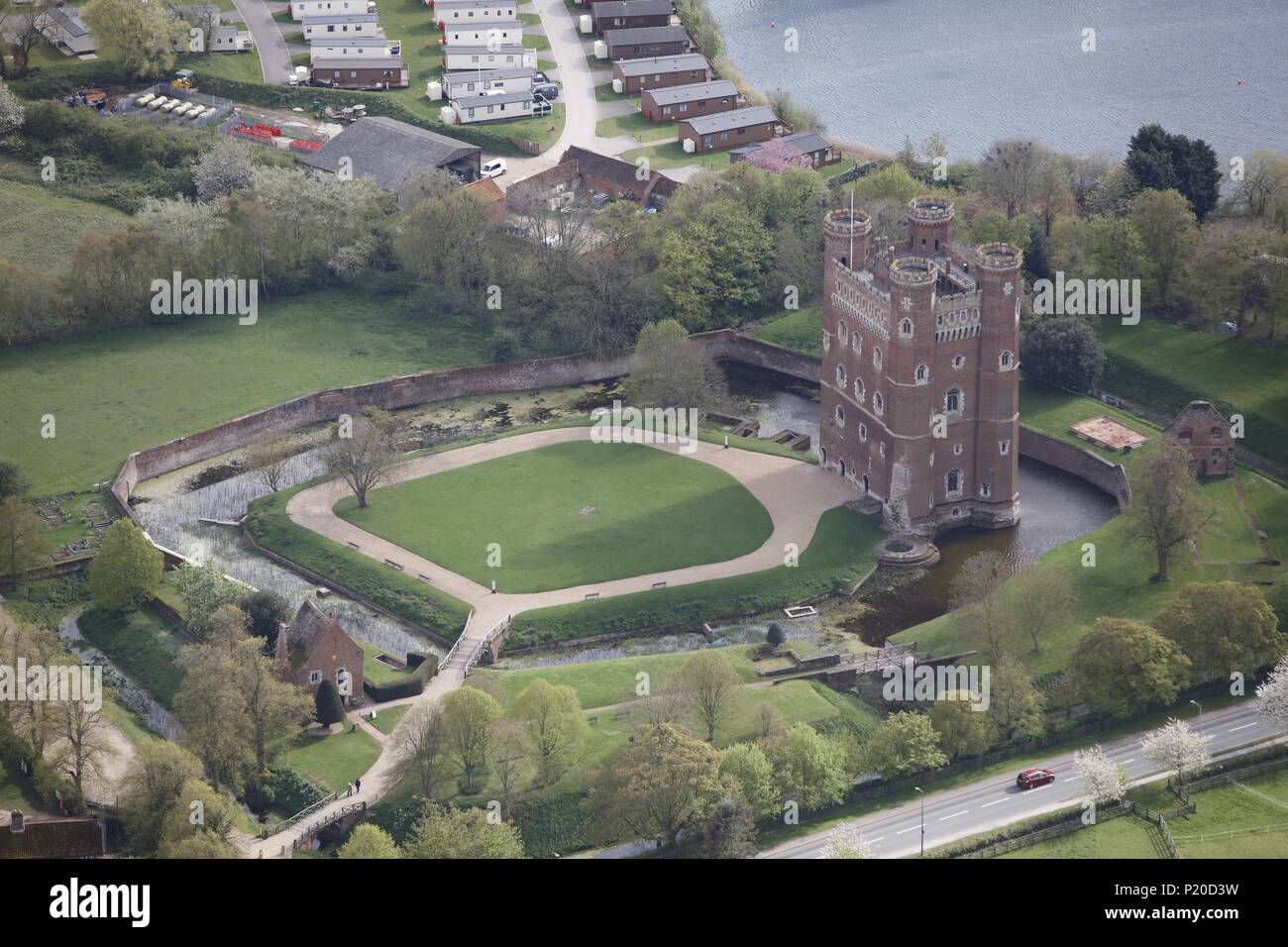 Eine Luftaufnahme von tattershall Schloss, Lincolnshire Stockfoto