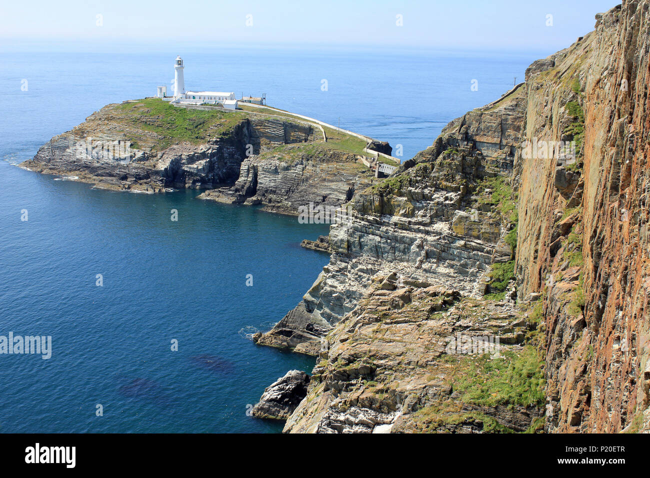 South Stack Leuchtturm Anglesey Stockfoto
