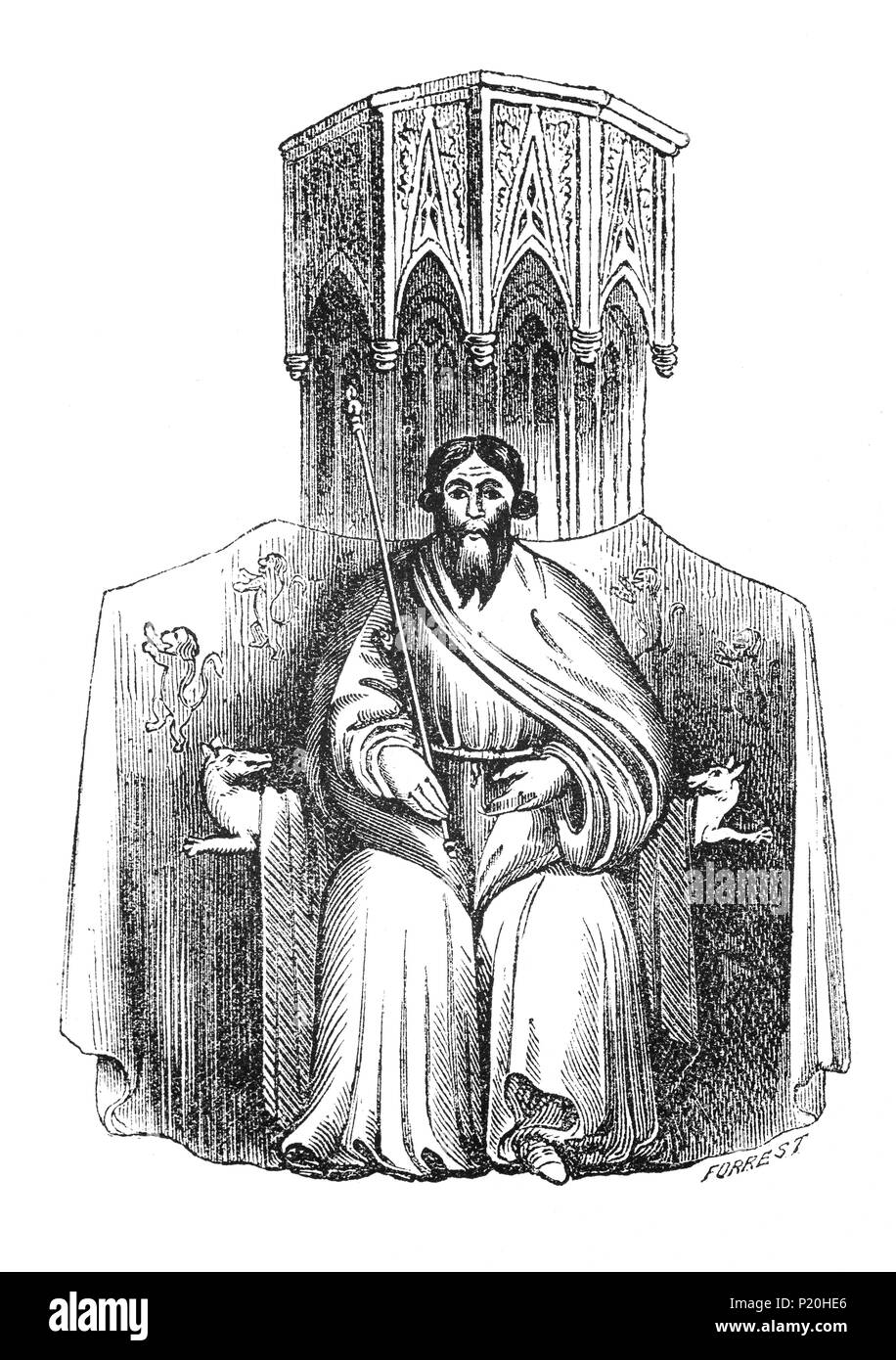 Ein Porträt von owain Glyndŵr, aka Owen Glendower, (1359-1415), walisische Herrscher und die letzten Welshman den Titel Prinz von Wales zu halten, aber für viele, auch gesehen als inoffizieller König. Er stiftete eine lang andauernde, aber letztlich erfolglosen Revolte gegen die englische Herrschaft von Wales. In 1400, Glynd rŵinstigated einen erfolgreichen Aufstand gegen König Heinrich IV. und schnell die Kontrolle über große Bereiche von Wales gewonnen. Der Aufstand wurde schließlich durch die Engländer 1409 unterdrückt und Glyndŵr wurde von seiner Festungen zu erfassen, trotz der großen Belohnungen angeboten, die er nie in die Englische verraten wurde. Stockfoto Ein Porträt von owain Glyndŵr, aka Owen Glendower, (1359-1415), walisische Herrscher und die letzten Welshman den Titel Prinz von Wales zu halten, aber für viele, auch gesehen als inoffizieller König. Er stiftete eine lang andauernde, aber letztlich erfolglosen Revolte gegen die englische Herrschaft von Wales. In 1400, Glynd rŵinstigated einen erfolgreichen Aufstand gegen König Heinrich IV. und schnell die Kontrolle über große Bereiche von Wales gewonnen. Der Aufstand wurde schließlich durch die Engländer 1409 unterdrückt und Glyndŵr wurde von seiner Festungen zu erfassen, trotz der großen Belohnungen angeboten, die er nie in die Englische verraten wurde. Stockfoto